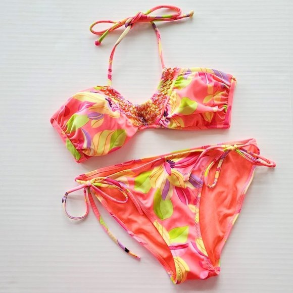 Victoria's Secret Other - Victorias Secret Floral Beaded Bikini Set XS/S